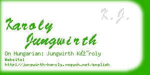 karoly jungwirth business card